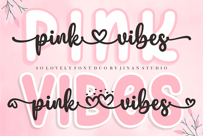 Pink Vibes Duo Font branding design font graphic design illustration logo typography ui ux vector