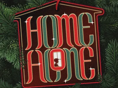 Home Alone Lettering design doodle graphic design home alone illustration lettering logo typography