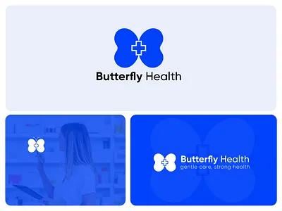Butterfly Health modern medical logo design for hospital, clinic 3d logo animation apps logo brand identity branding design elegant design graphic design health logo illustration logo logo trends medical logo minimalist logo motion graphics ui