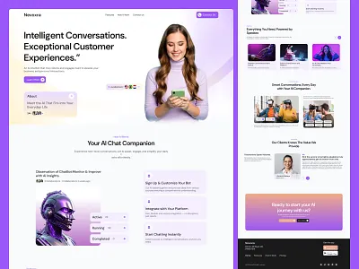 🤖Nevoxra - Ai Chatbot Landing Page Design ai ai assistant ai bot ai chat bot ai landing page artificial intelligence assistant chat chat bot chat gpt landing page open ai saas siri web3