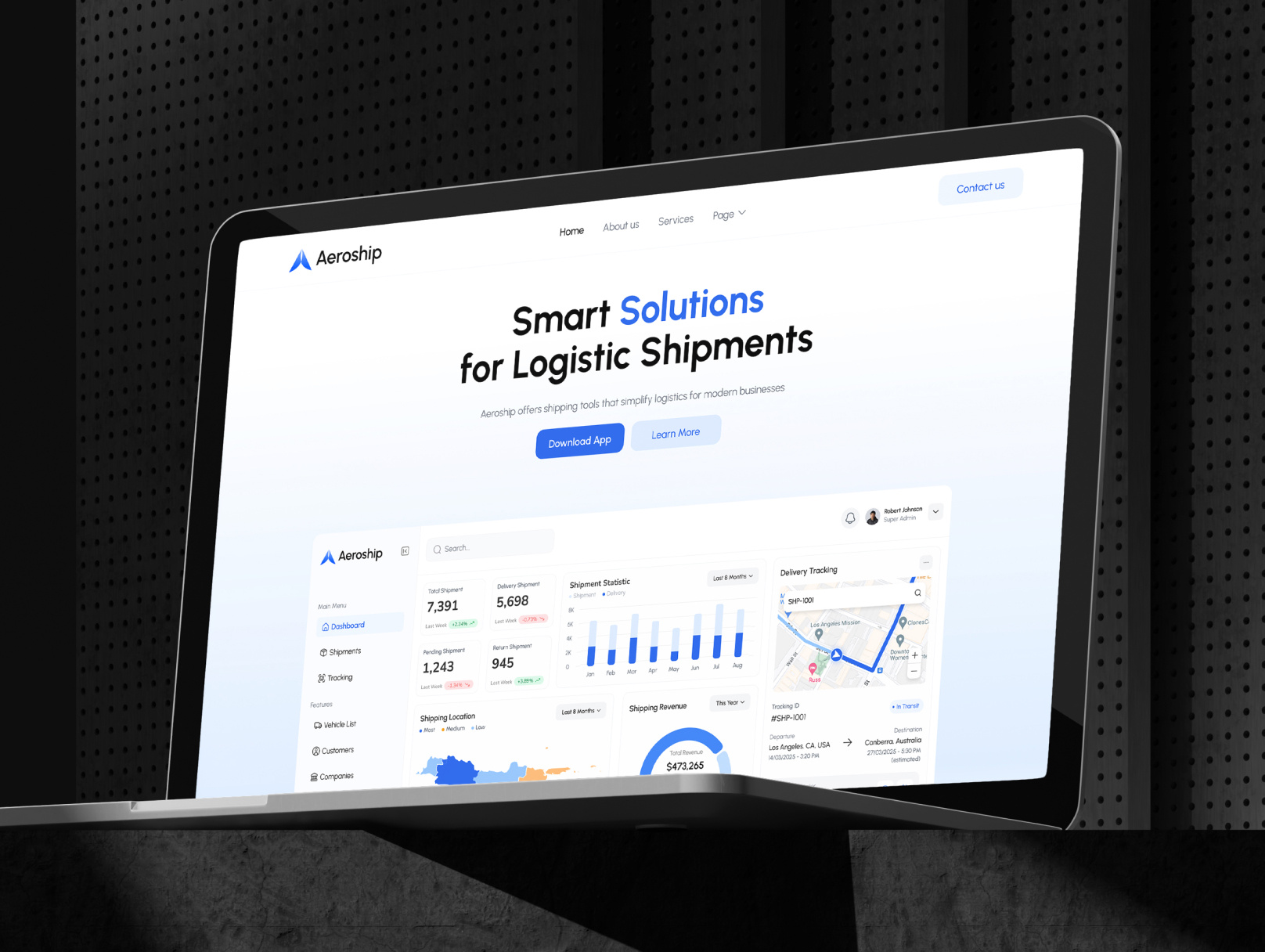 Logistics Shipment Web App Platform SaaS UX UI Design figma logistic saas logistics logistics company logistics website saas saas design shipment shipment tracking shipment tracking system ui ui ux uiux web app web design