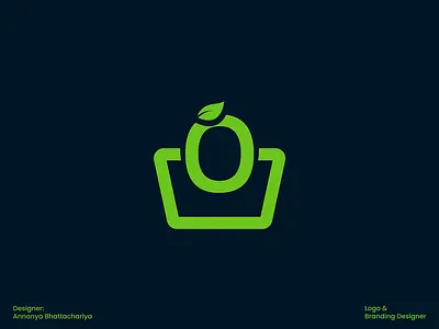 o letter logo, organic logo, basket logo, logo design, branding, basket logo brand identity branding design leaf logo logo logo design minimal minimal logo modern logo nature logo o letter logo organic organic logo
