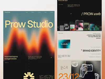 Prow Studio - Design Agency Website agency branding design illustration landing page logo new portfolio typography ui ui design uiux unique web design website