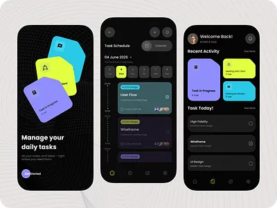 AI Task Management _Mobile app UI/UX Design ai ai powered app concept daily task event planner goal tracker interface mobile mobile app mobile app ui task task planner todo ui uiux