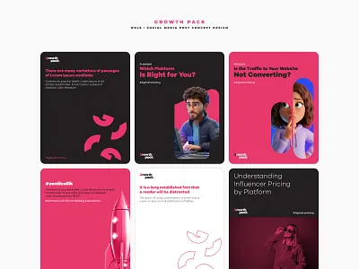GrowtPack Social Media Post Design concepth design graphic design instagram instagram post instagram post design post post concepth design post design social media social media concepth social media post typography typography concepth typography design