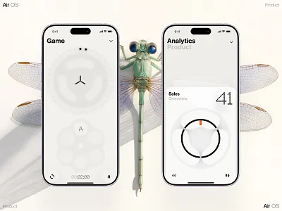 Product AIR OS ai dashboard design homepage illustration interface ios iphone mobile