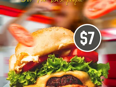 Savor the Flavor: Commercial Food Advertisement Design ads advertising background branding burger creative fast food flyer food graphic design illustration photoshop promotion