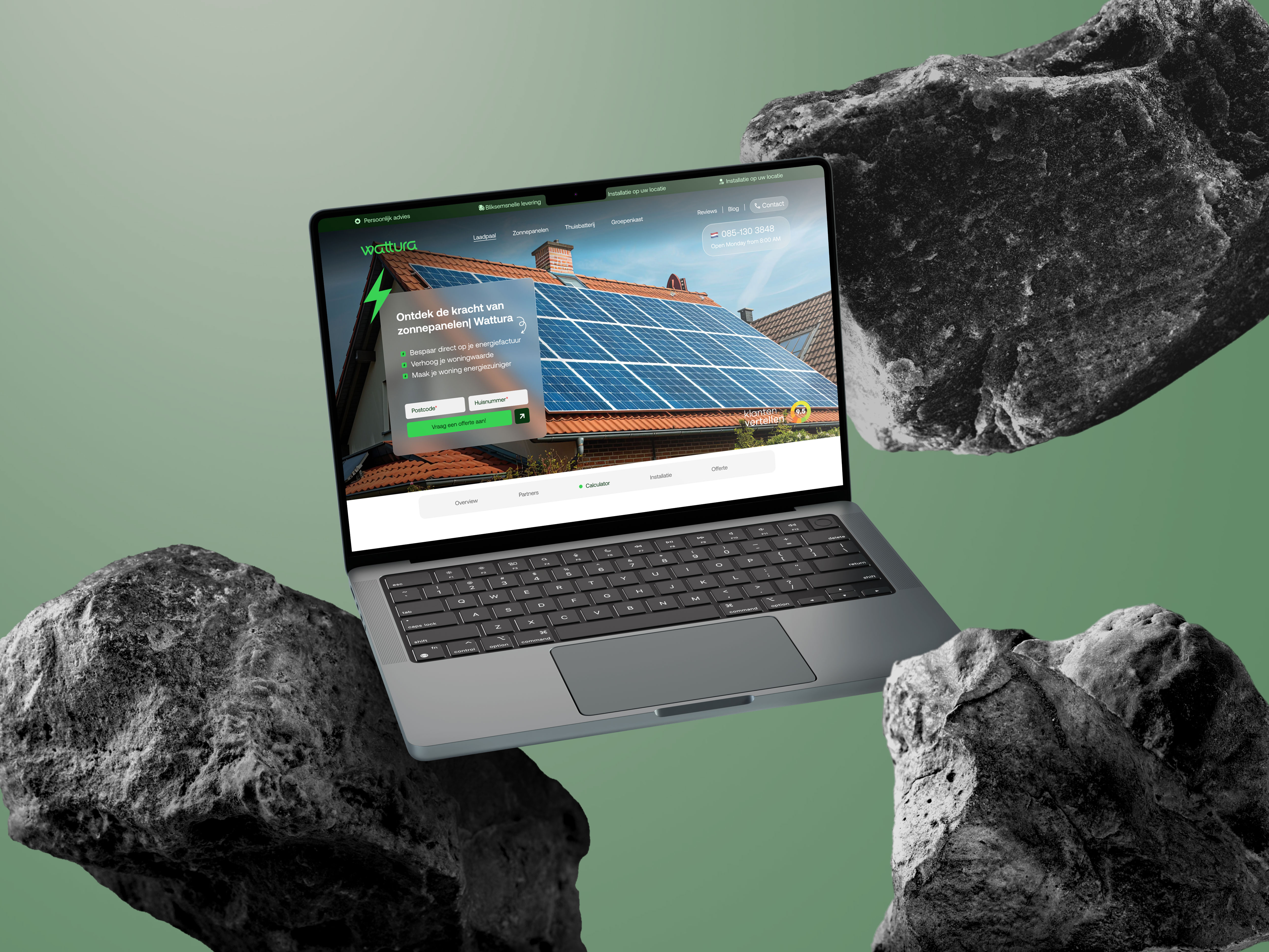 SunCharge Solar: Website UI/UX Design | Modern Service Platform clean energy green tech laptop mockup macbook mockup mockup product design renewable energy desiggn saas design solar charge website solar panel design solar website ui ux design web design web mockup web ui website mockup