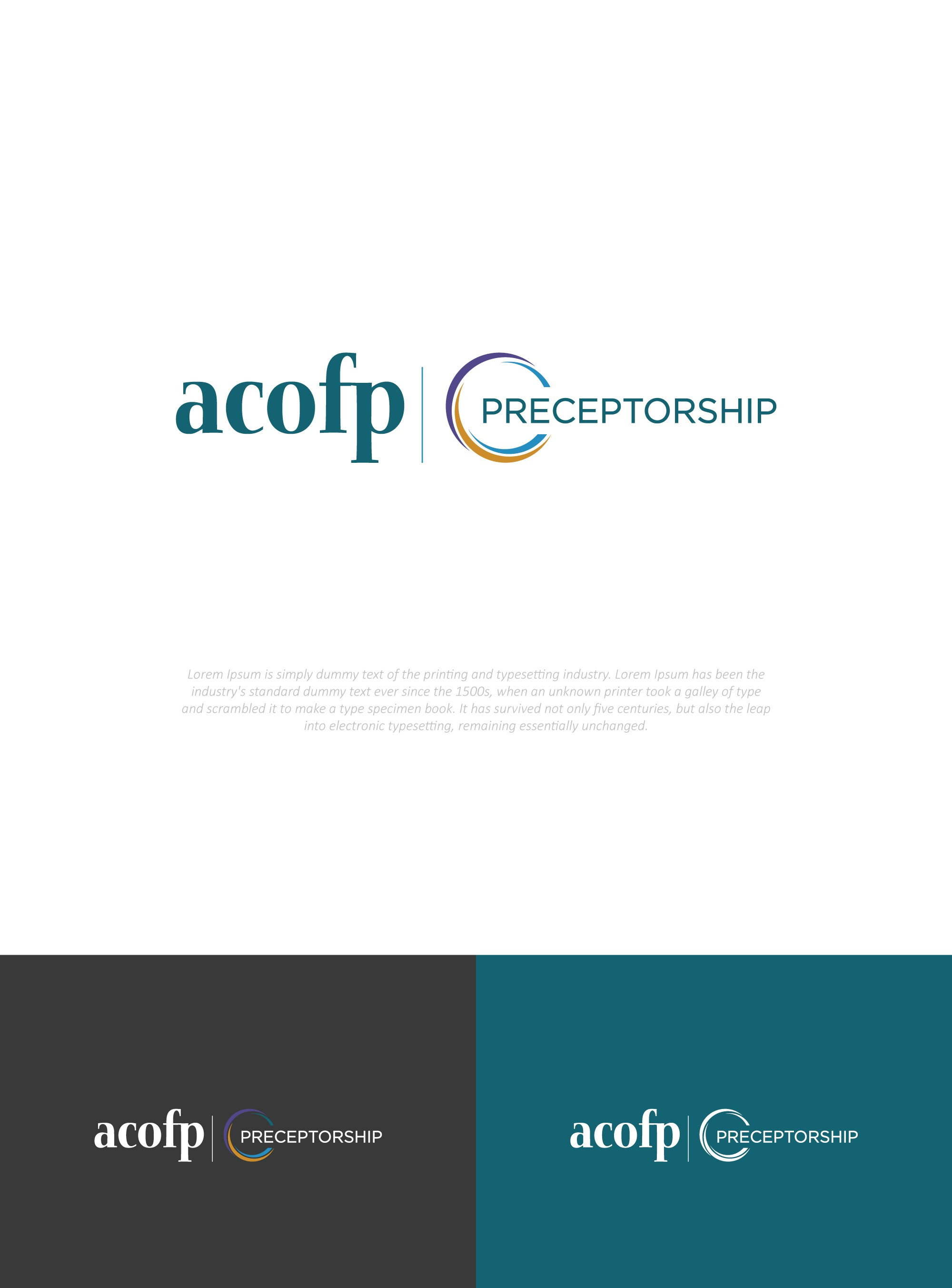 ACOFP Preceptorship – Healthcare Program Logo branding dribbble education healthcare identity logodesign medical
