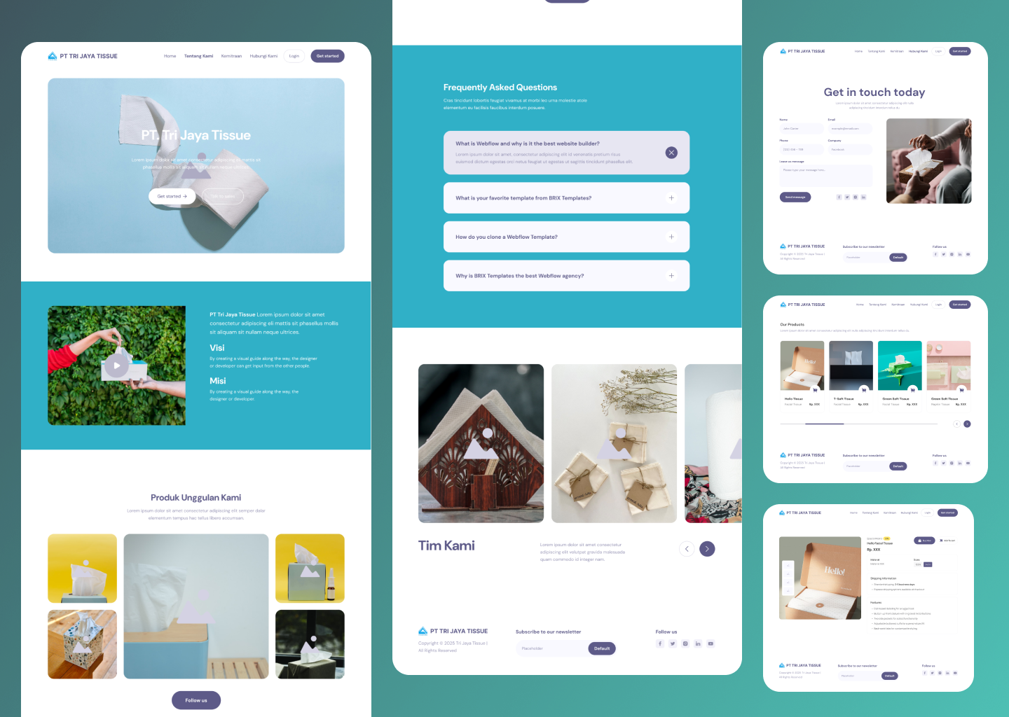 Tri Jaya - Company Profile Website company profile tissue ui ux web web design web development website