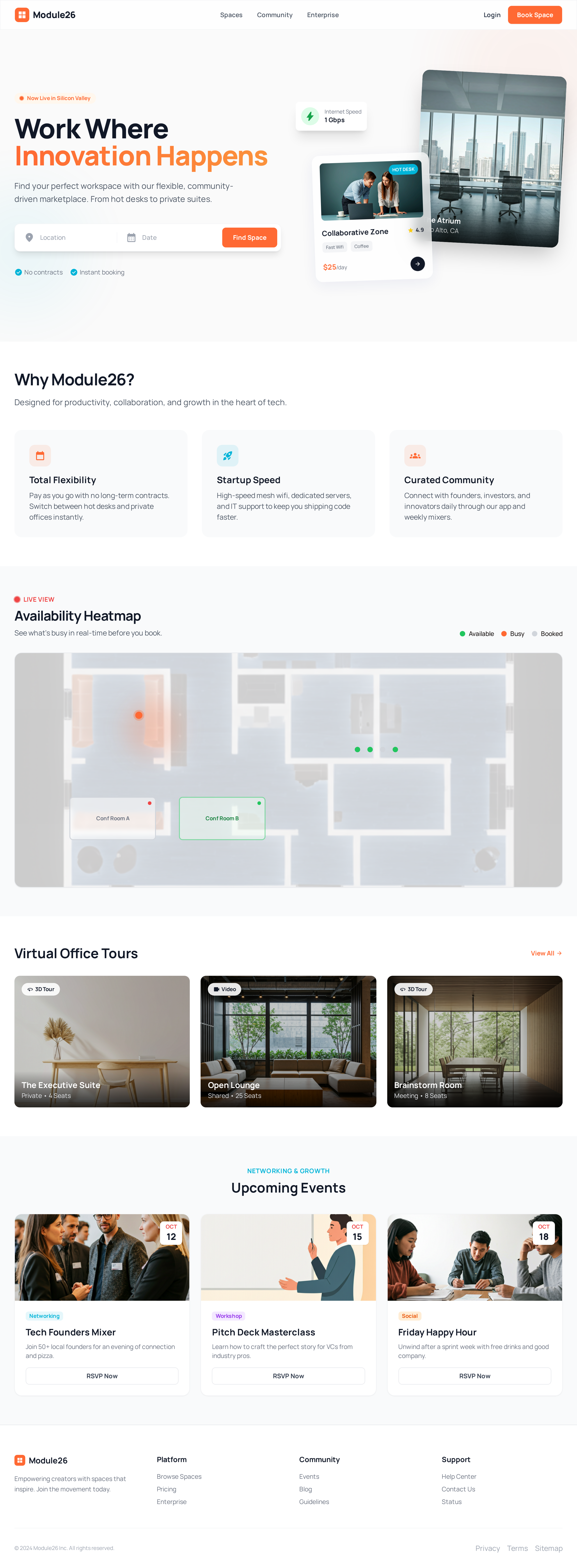 Module26 directory e commerce landing page marketplace ui web design