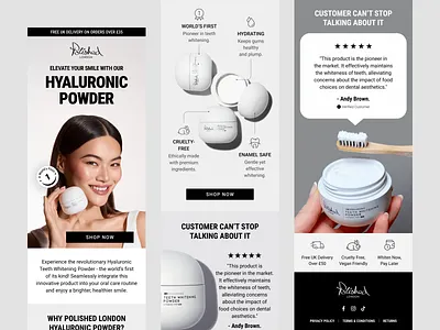 Email Design Concept for Polished London after effect clean design email emaildesign emails figma graphic design klaviyo litmus mailchimp minimal modern motion animation news newslatter section typography ui