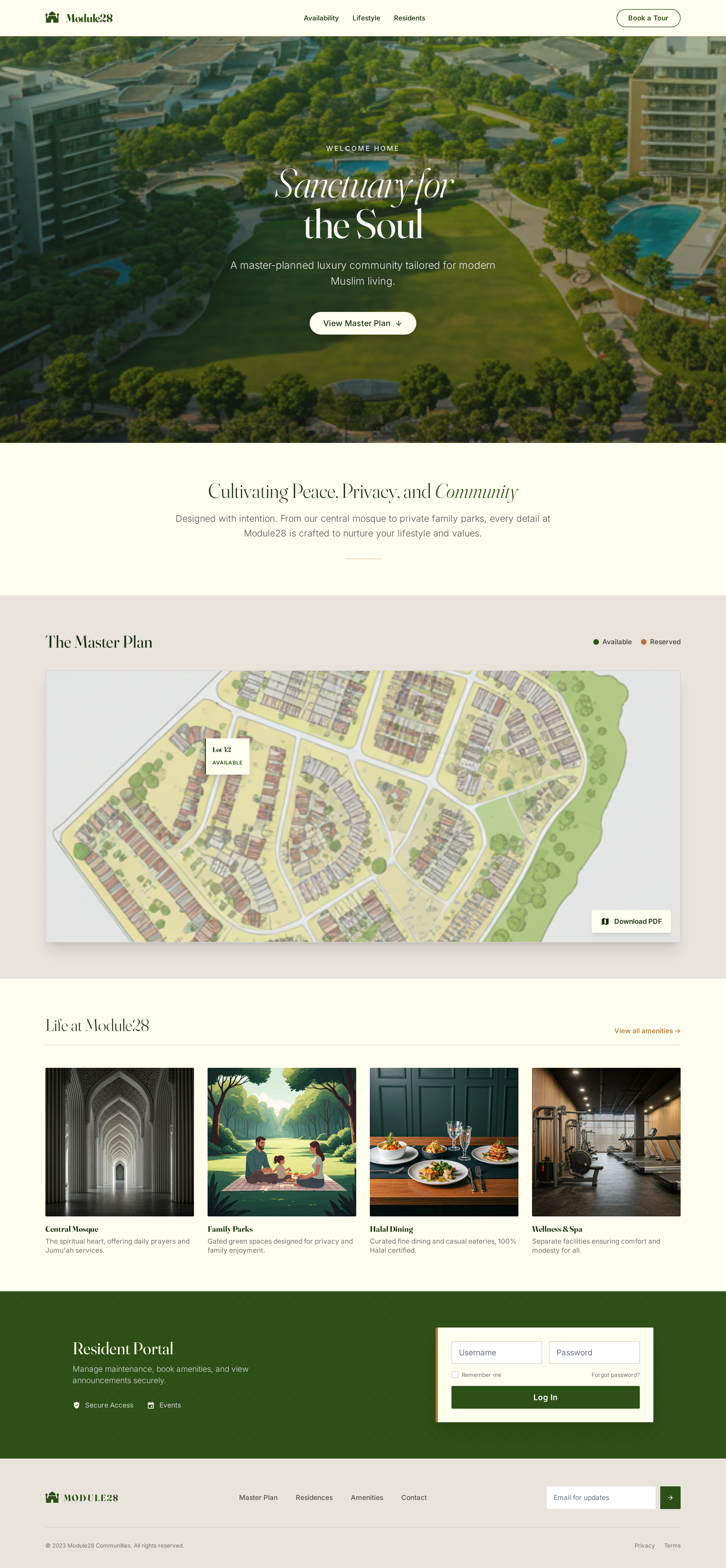 Module28 landing page real estate ui web design