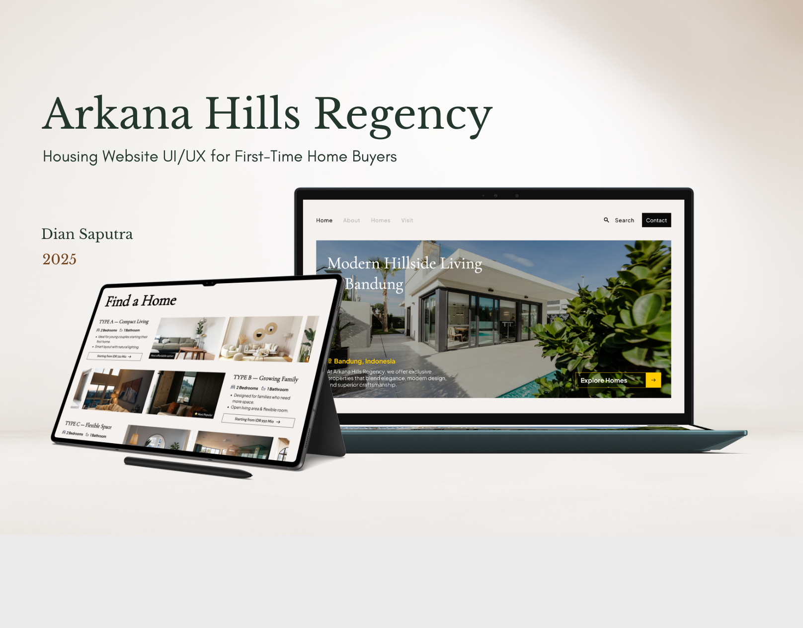 Arkana Hills Regency - Housing Website UI/UX Concept branding house landingpage luxury modernui property realestate ui uidesign visualdesign webdesign websiteconcept