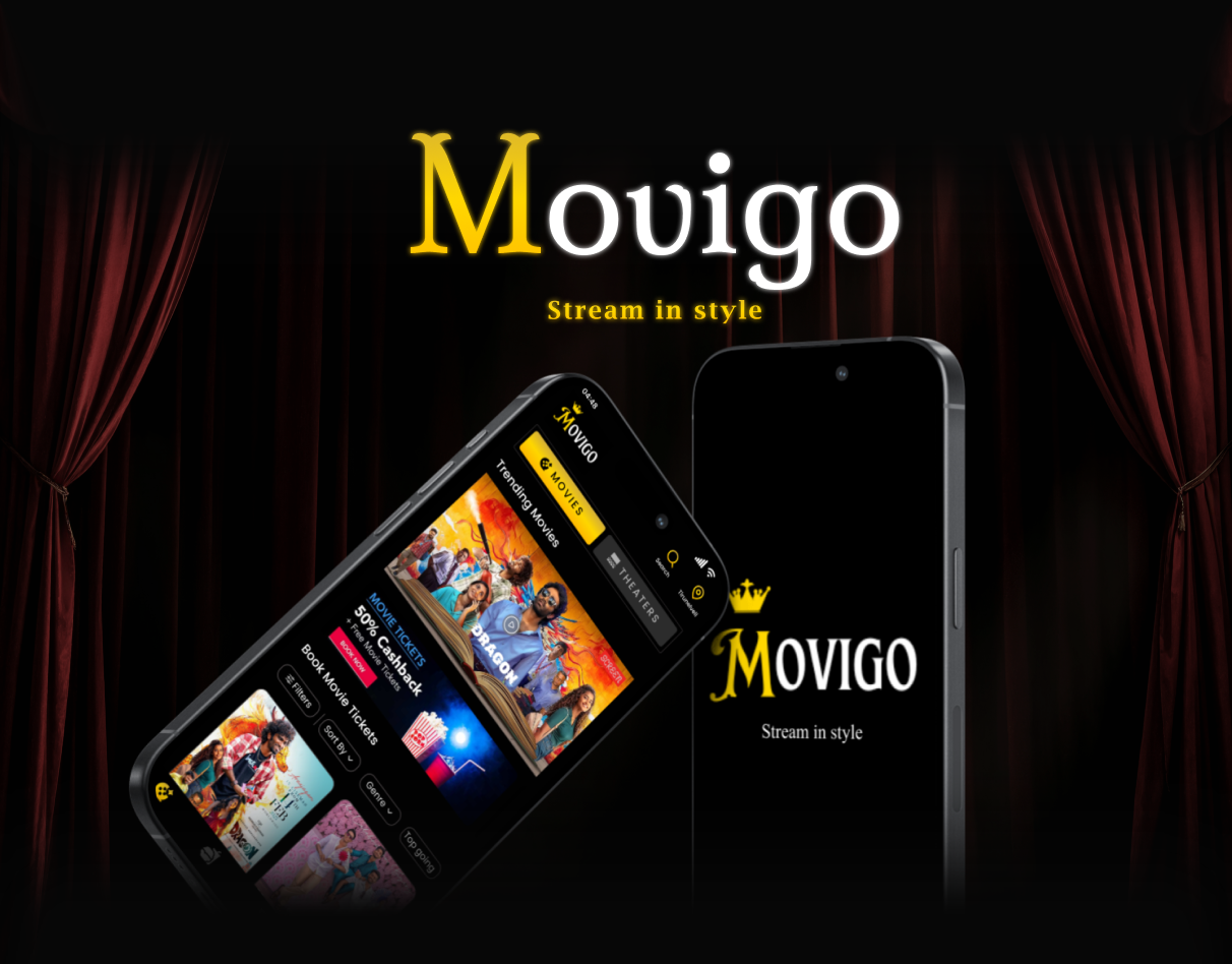 Movigo - Movie Booking App UI UX Design app appdesign booking case study design illustration mobileapp movie moviebooking movieticket ticket ui uiux user interface user research ux