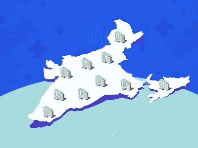 Illustration for a healthcare report graphic design