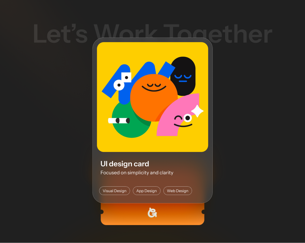 Clear and Simple UI Design branding card design clear and fun ui figma graphic design interface design personal card personal card design simple ui ui ui design uiux