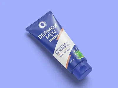 Face Wash Tube Label & Box Packaging Design branding design cosmeticpackaging facescrub facewashdesign graphic design label design labeldesign mensgrooming packagingdesign product label product packaging skincarepackaging