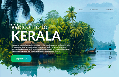 Tourism Landing page branding design graphic design illustration ui ux