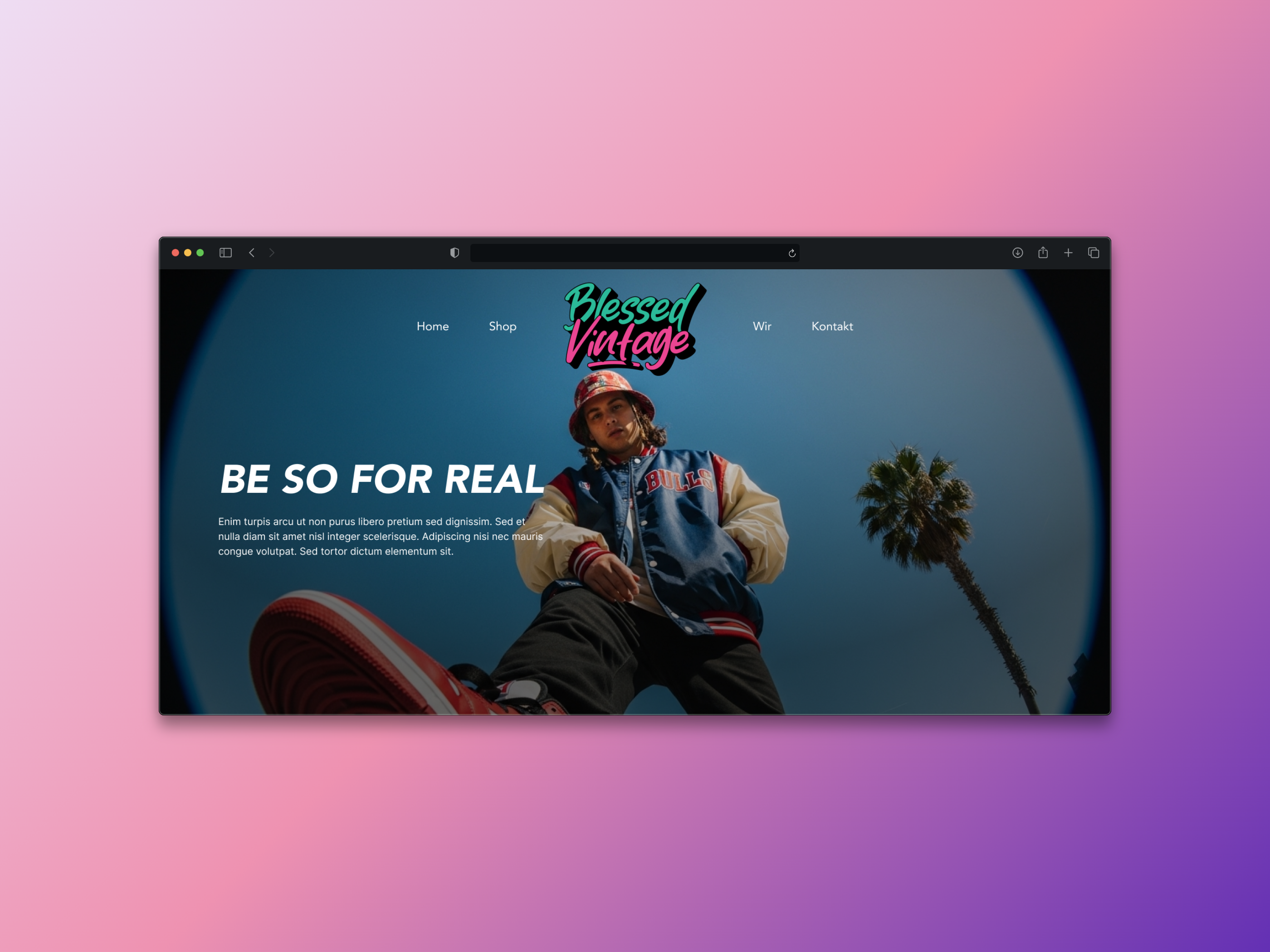 Blessed Vintage - 90s Streetwear E-Commerce Experience branding ecommerce website fashion website modern web streetwear ui design web design website design