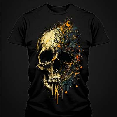 t-shirt skull art seris-2 3d animation branding graphic design logo motion graphics