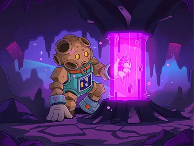 Cosmic Jam: Character design (Promo art) 2d adobe illustration art astronaut cartoon character character design cosimc crystal cute game art game illustration graphic design illustration neon vector