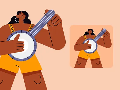 Music Lover Vector illustration art artistic calm artwork audioexperience cartoon creative lifestyle graphic design guitar illustration lifestyle scene music music lover music vibes musical musician performance rocking singing ui vector