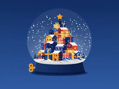 Crystal Snow Globe after effects animation christmas crystal globe interactive lua motion design motion graphics rive script snow globe ui ux