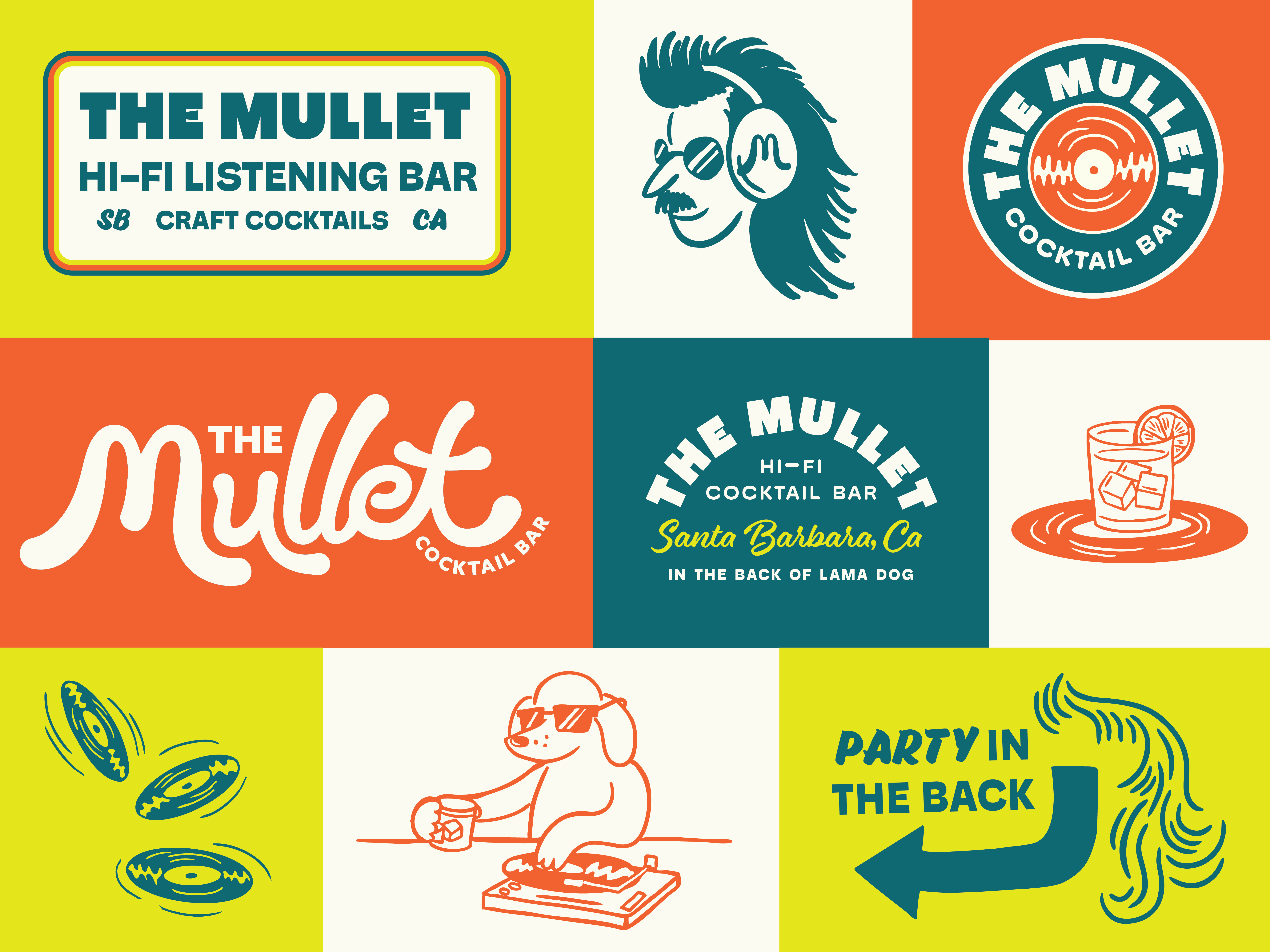 The Mullet Cocktail Bar Branding branding cocktail bar graphic design logo wordmark