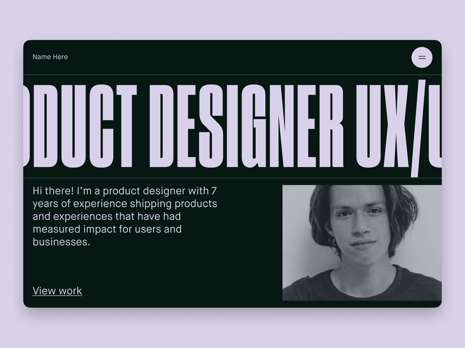 Portfolio site exploration 2 animation design desktop graphic design landing page modernism portfolio swiss typography ui ux visual design web design