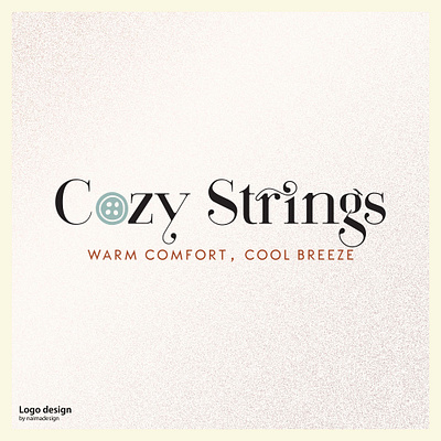 Logo for Cozy Strings apparel branding cloth dressmaking embroidery fabric graphic design logo minimalist naimadesign needle pattern sewing logo sewing machine stitch suture tailor textile thread thread spool