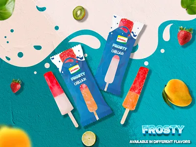 Popsicle Packaging Design 3d branding graphic design label popsicle popsicle packaging design stick sticker wrapper design