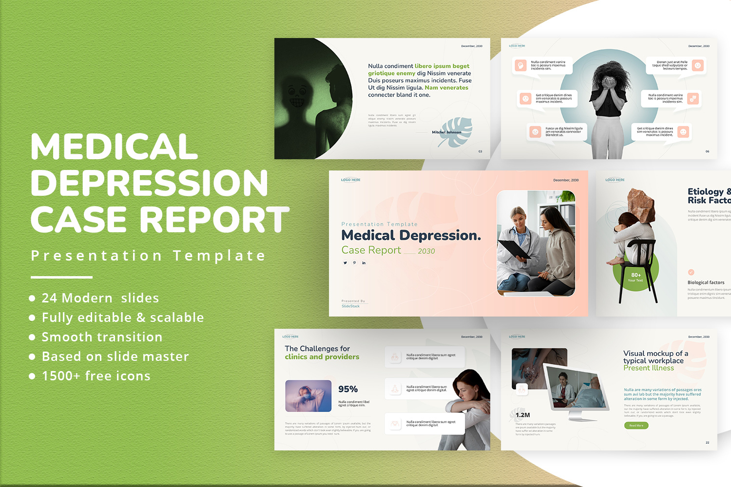 Medical Depression Case Report Presentation care case clinical depression health illness learning medical mental overview patient presentation psychology report research simple slides study template topic