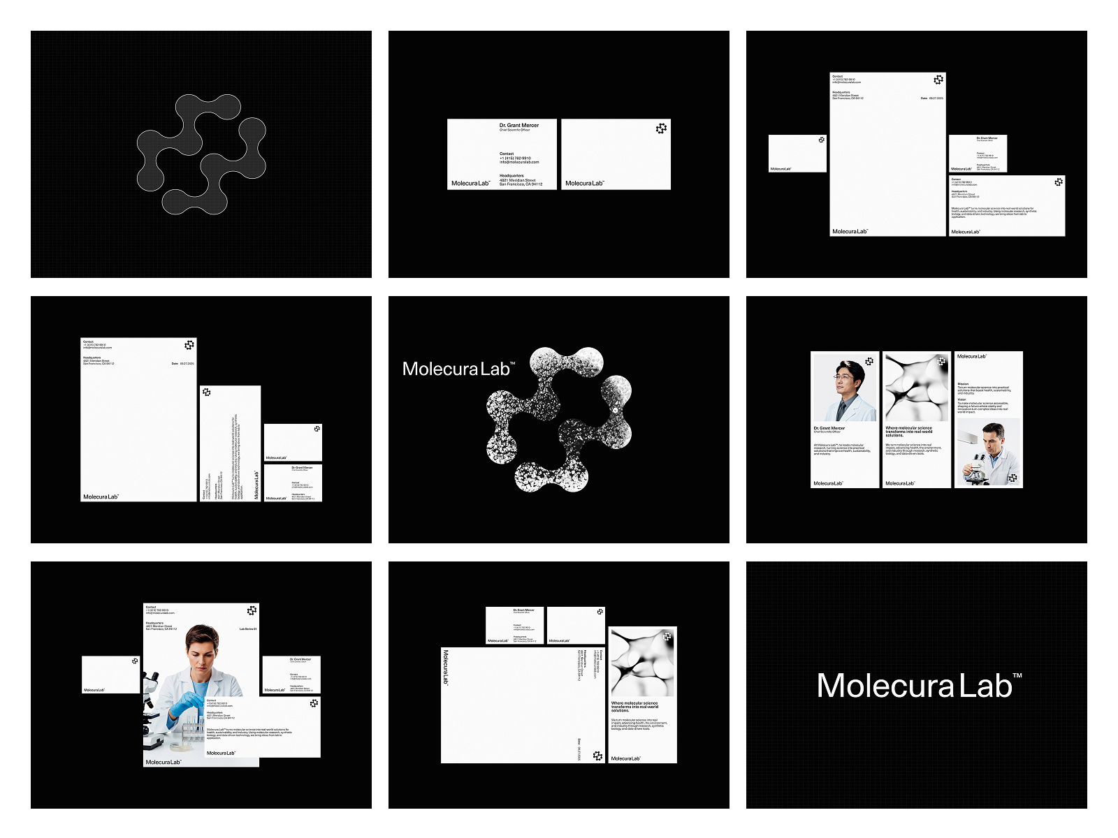 Molecura Lab™/ Logo Design / Brand Identity arifcreatics brand identity brand system branding brandmark layout design logo design logotype stationery design visual identity