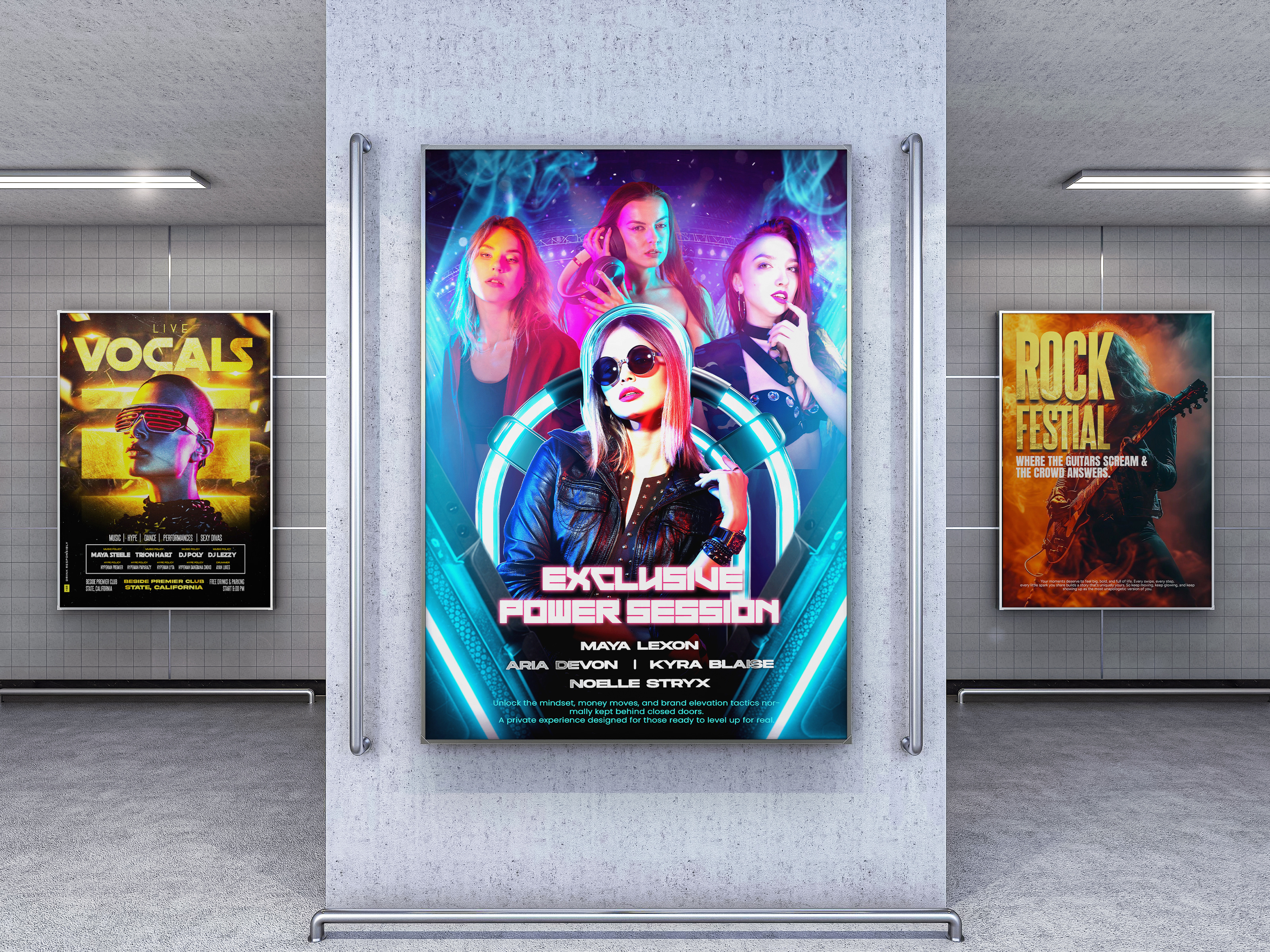 Music Event Poster Design billboard design dance event event poster facebook grunge instagram music music event outdoor advertising party poster poster design remix retro twitch twitter vlog