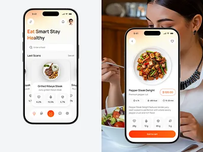 AI Food Scanner Mobile App ai food app app app design calorie tracker calorie tracking diet app design diet plan app diet planner app food app ios mobile mobile app mobile app desig mobile app design mobile ui nutrition app nutrition app design nutritionapp product design scannerapp