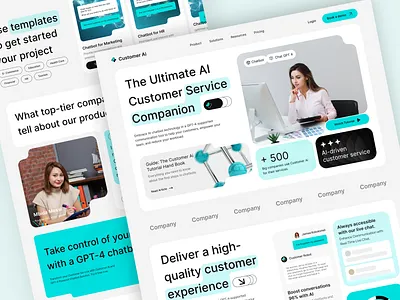 AI Customer Service Tool – Website Design ai customer ai customer service ai customer service tool aidesign customer service designinspiration figma figmadesign saas saasdesign uidesign uiux uiuxdesign uxdesign webdesign webui