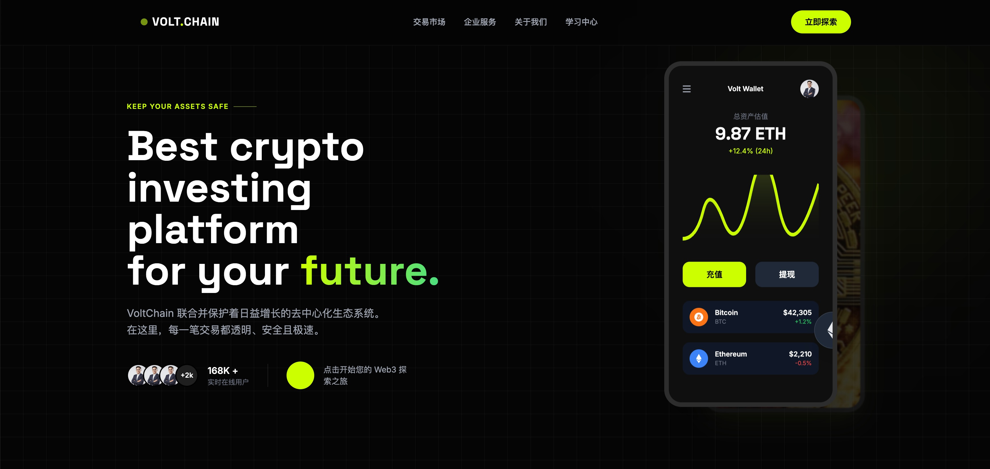 Crypto Website Design design landing page ui website