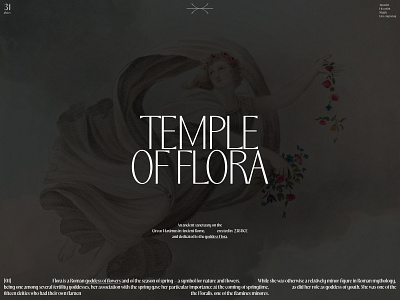 Temple of Flora art direction branding design layout typography ui website