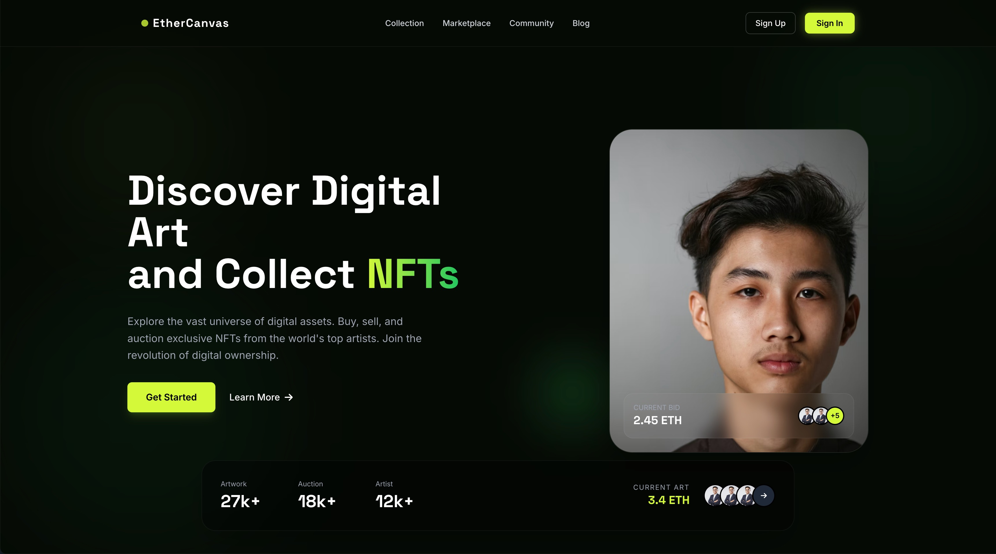 NFT Website Design design landing page ui website