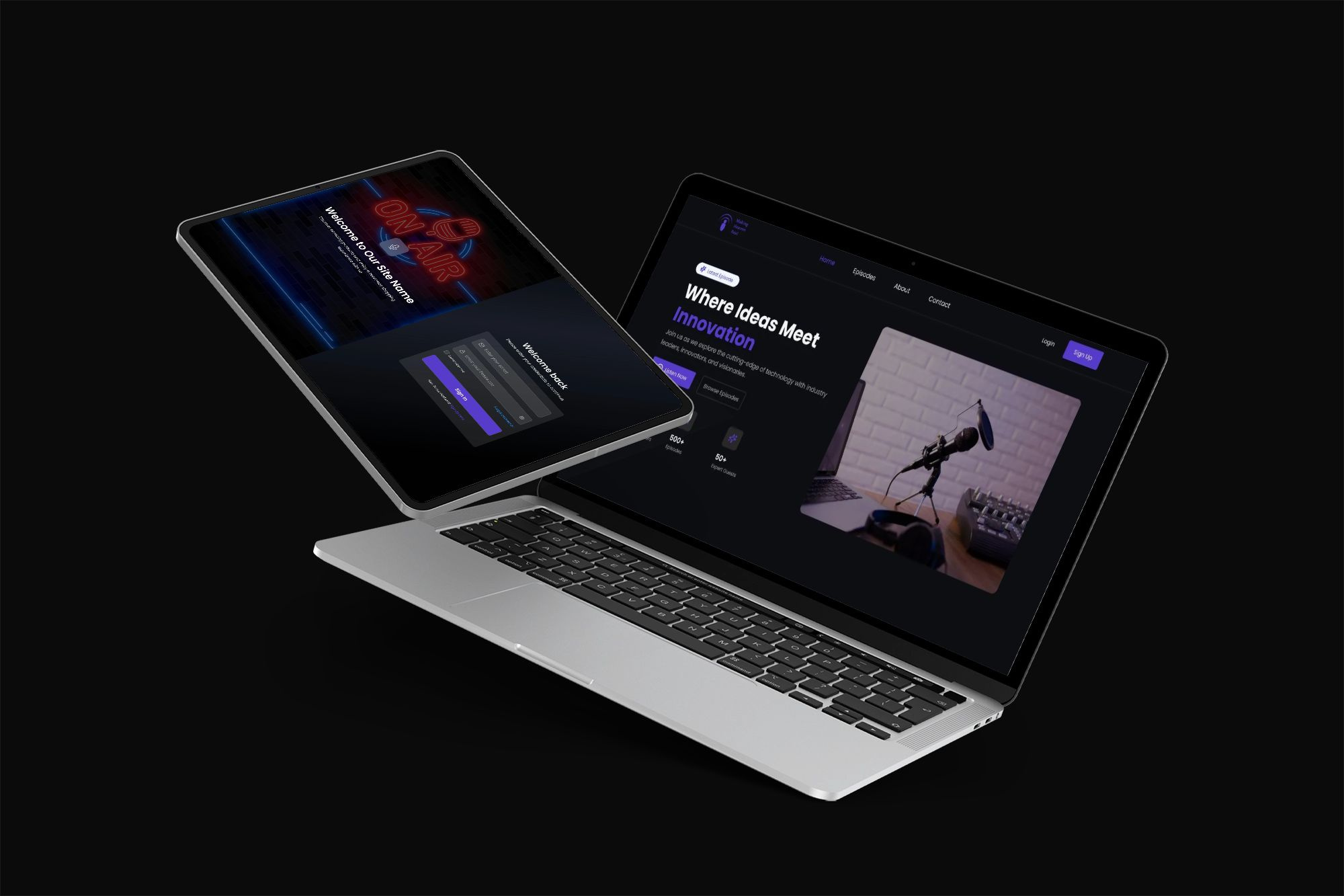 Podcast Website podcast product design ui ui design ux webinterface