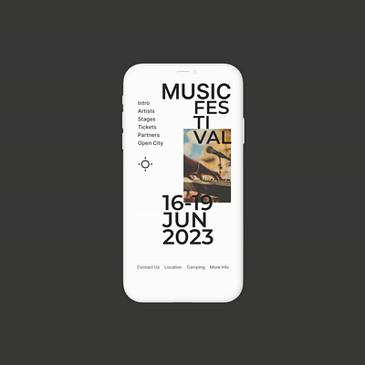 Music festival Mobile/App Idea design product typography ui ux