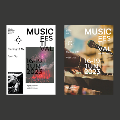 Music Festival Posters Idea branding design graphic design illustration product typography ui ux