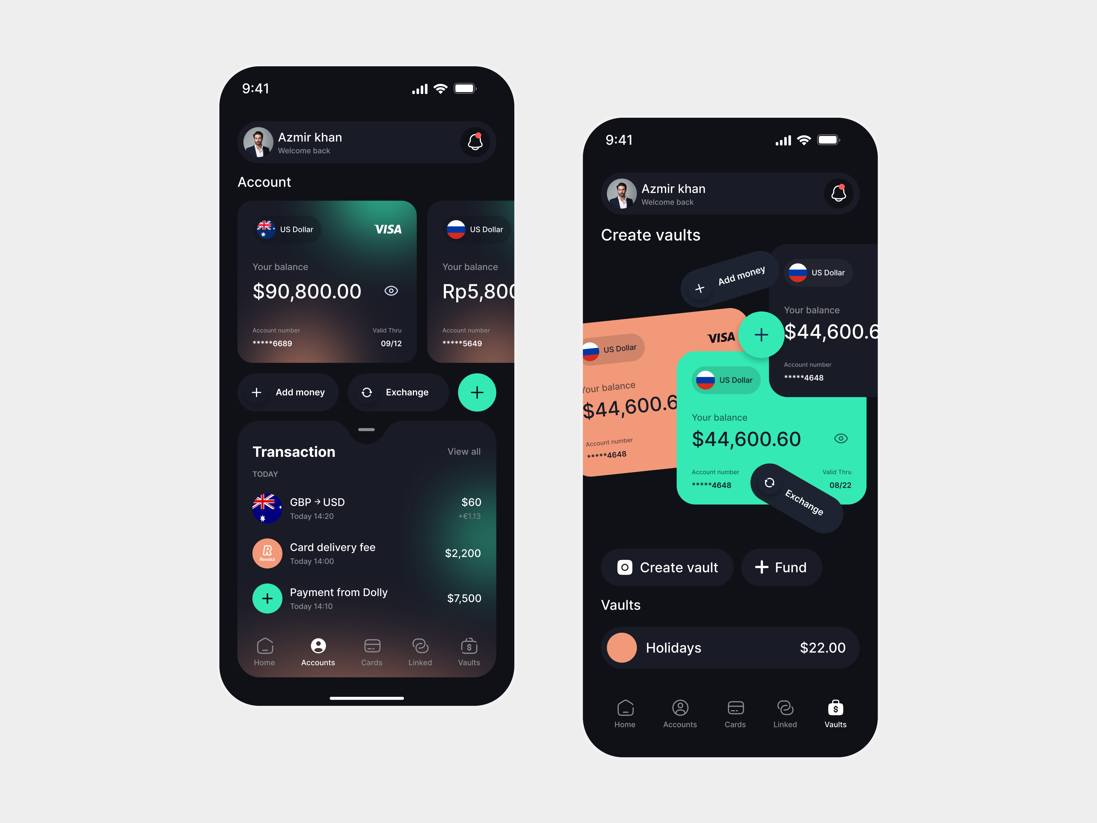 Example of Finance Mobile App UI/UX Design