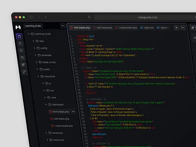 Mangcode - Code Editor Desktop ai chatbot chatbot ai clean code code editor coding design desktop desktop ai desktop app editor editor code mangcoding ui uiux ux web design