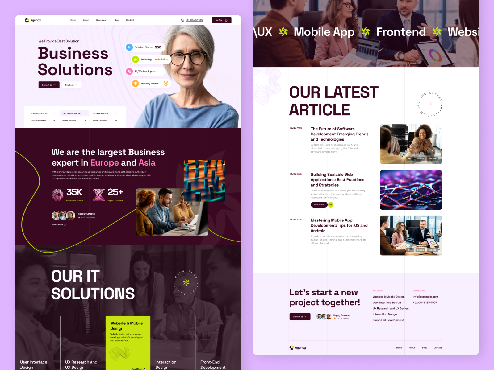 Allia – Agency Figma Landing Page Template agency alia graphic design landingpage template ui website