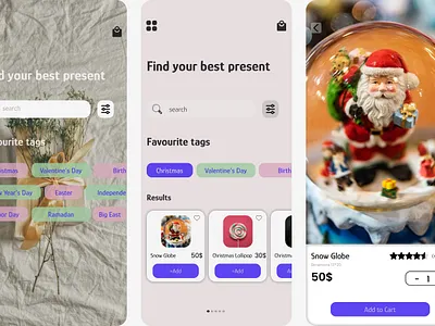 Gifts store app design figma mobile app mobile app design mobile design ui ux