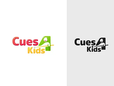 Cues4Kids logo brand brand designer branddesigner branding branding designer brandingdesigner graphic design kid kid logo logo logo design logo designer logodesign logodesigner logotype negative space negative space logo pool snooker startup