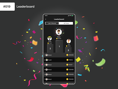 Leaderboard/019/Daily ui daily challenge design ui