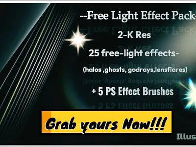 PS - Free Light Effects Pack free stuff graphic design illustration light effects light pack photo editing photoshop vfx